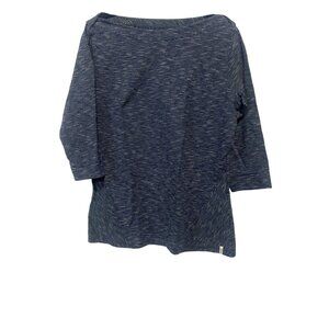 Woolrich Womens Blue & White Striped 3/4 Sleeve Cotton Tunic Top Size XL